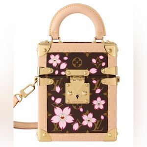 Louis Vuitton x Murakami Brown Monogram Sakura Trunk Cherry Blossom